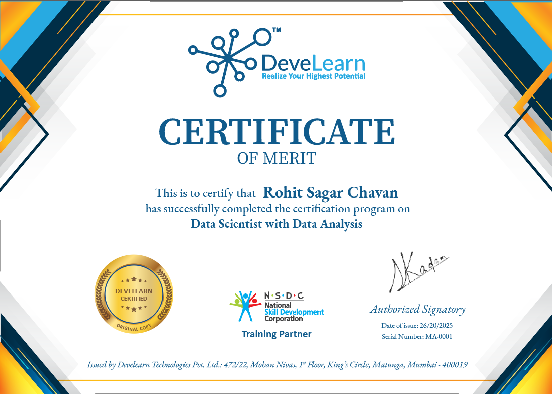Develearn Certificate